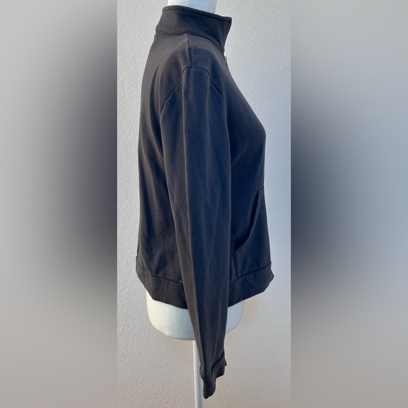 Bebe Gray Long Sleeve High Neck Full Zip Vintage Jacket Size Large - Picture 2 of 10
